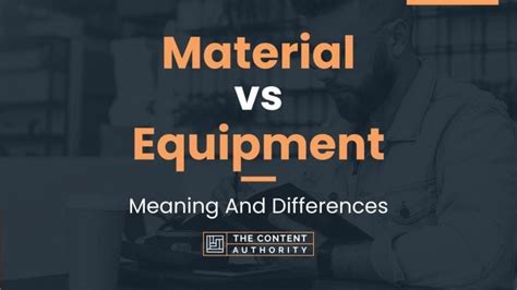 material vs equipment.